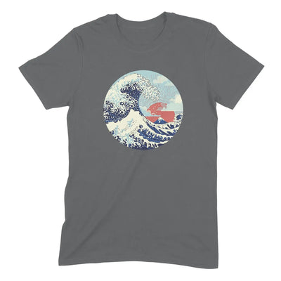 Katsushika Hokusai The Great Wave Off Kanagawa Circle Mens T