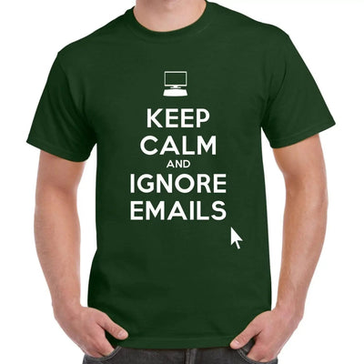 Keep Calm and Ignore Emails Men's T-Shirt S / Bottle Green