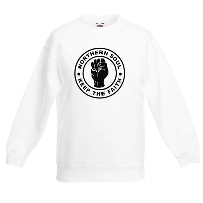 Keep The Faith Children's Toddler Kids Sweatshirt Jumper 5-6 / White