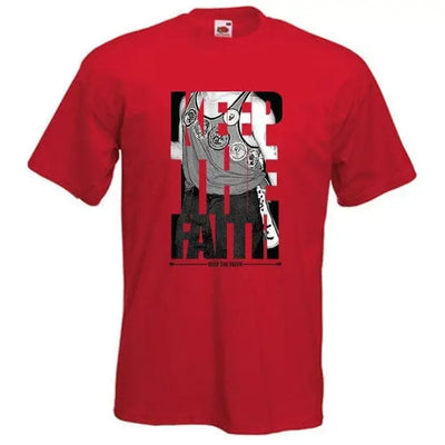 Keep The Faith Northern Soul Badges Logo Men's T-Shirt 3XL / Red