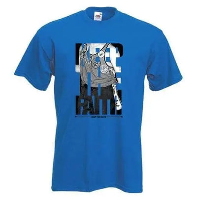 Keep The Faith Northern Soul Badges Logo Men's T-Shirt 3XL / Royal Blue