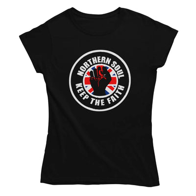Keep The Faith Union Jack Scribble Women’s T-Shirt - XL /