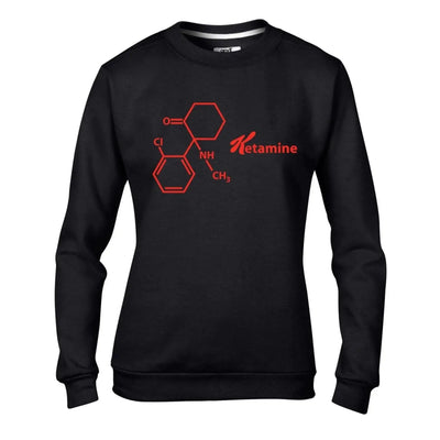 Ketamine Chemical Formula Hipster Women's Sweatshirt Jumper L / Black