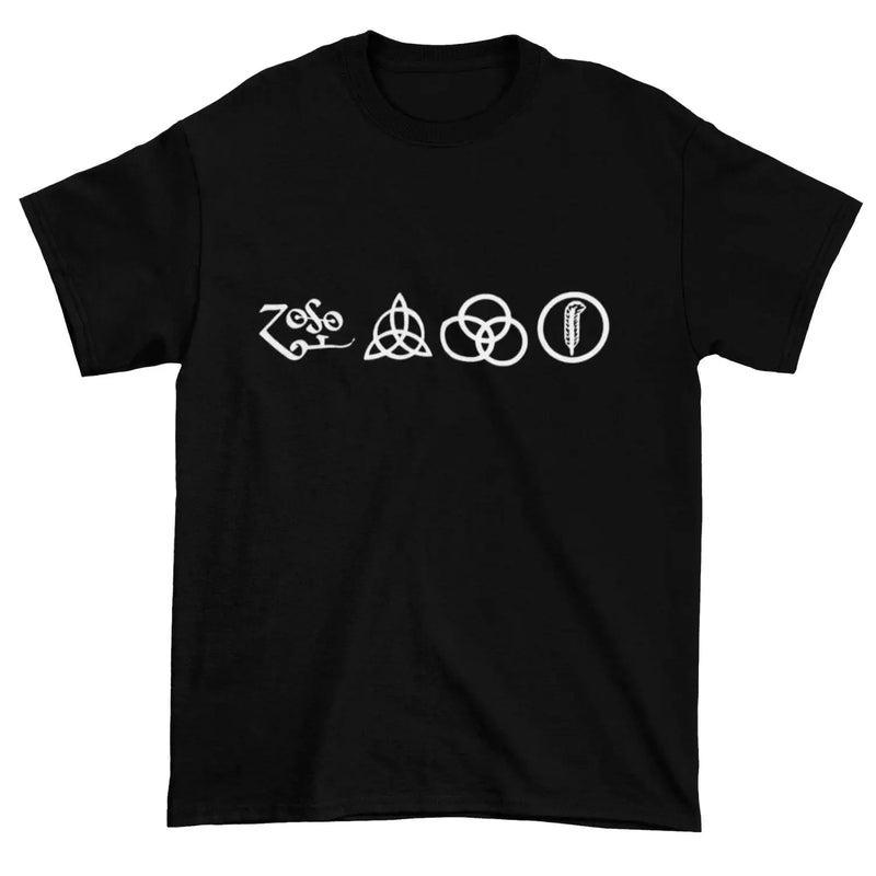 Led Zeppelin Four Symbols T-Shirt M / Black