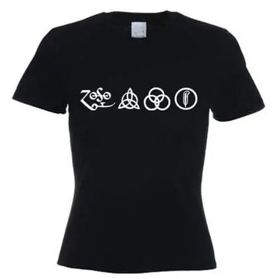 Led Zeppelin Four Symbols Women's T-Shirt XL / Black