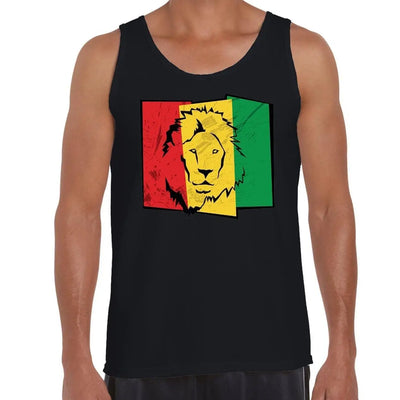Lion Of Judah Flag Reggae Men's Tank Vest Top XXL / Black