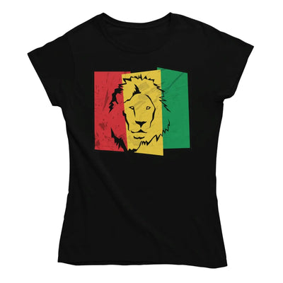 Lion Of Judah Flag Women’s T-Shirt - XL / Black - Womens