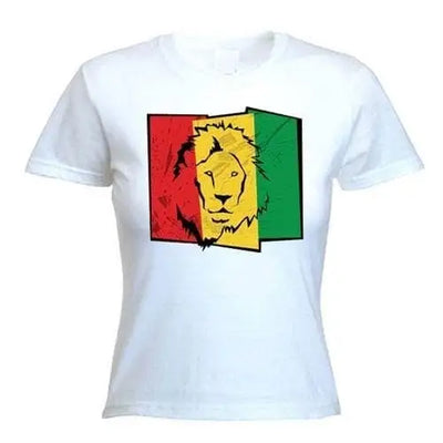 Lion Of Judah Flag Women's T-Shirt XL / White
