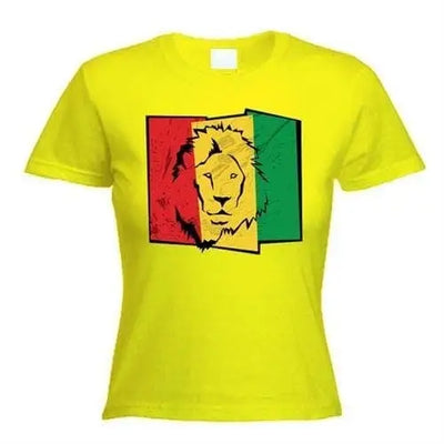 Lion Of Judah Flag Women's T-Shirt XL / Yellow