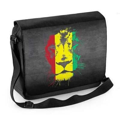 Lion Of Judah Rasta Colours Reggae Laptop Messenger Bag