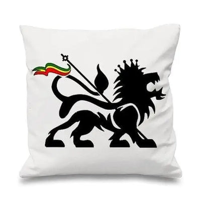 Lion Of Judah Reggae Cushion White
