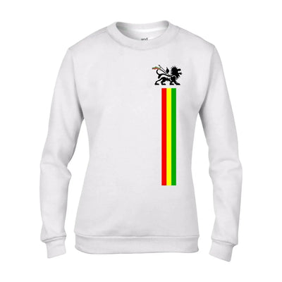Lion of Judah Stripes Reggae Women's Sweatshirt Jumper M