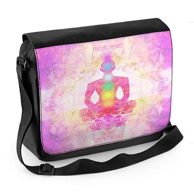 Lotus Pose Chakras Yoga Laptop Messenger Bag