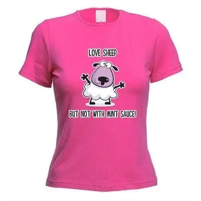 Love Sheep Women's Vegetarian T-Shirt L / Dark Pink