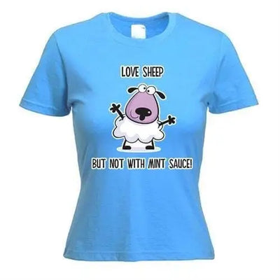 Love Sheep Women's Vegetarian T-Shirt L / Light Blue