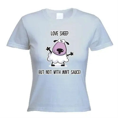 Love Sheep Women's Vegetarian T-Shirt L / Light Grey