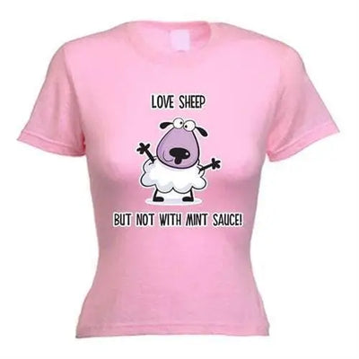 Love Sheep Women's Vegetarian T-Shirt L / Light Pink