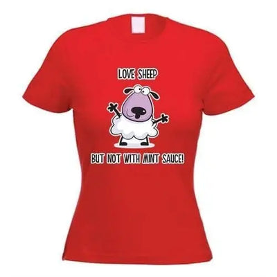 Love Sheep Women's Vegetarian T-Shirt L / Red