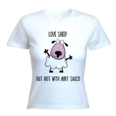 Love Sheep Women's Vegetarian T-Shirt L / White