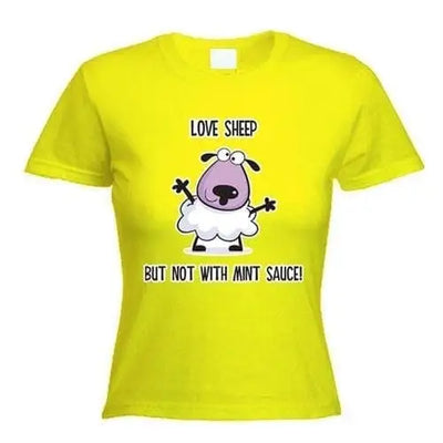 Love Sheep Women's Vegetarian T-Shirt L / Yellow