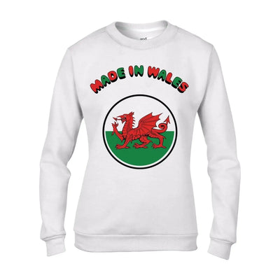 Made In Wales Welsh Women's Sweatshirt Jumper XXL / White