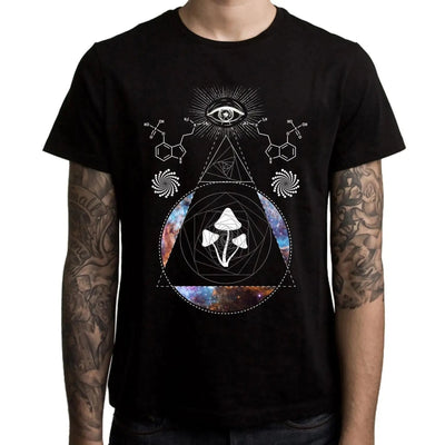 Magic Mushroom Trip Men's T-Shirt XXL / Black