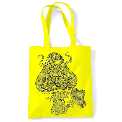 Magic Mushrooms Large Print Tote Shoulder Shopping Bag