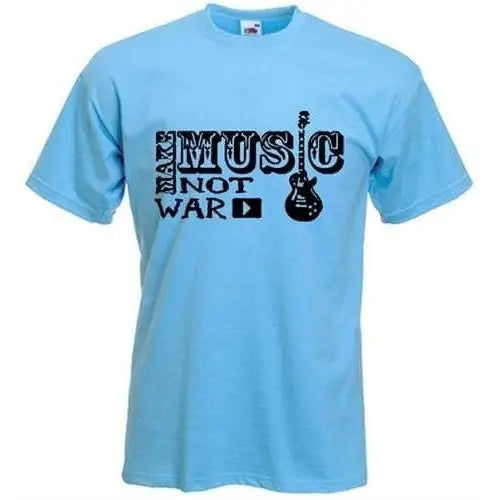 Make Music Not War T-Shirt XXL / Light Blue