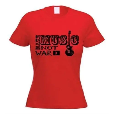 Make Music Not War Women's T-Shirt M / Red