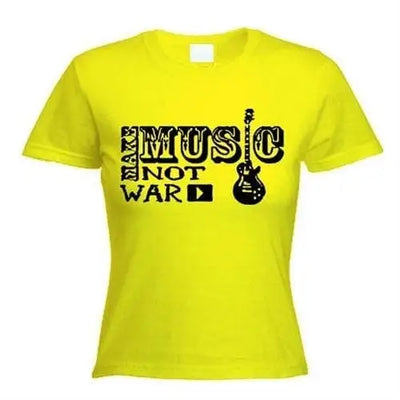 Make Music Not War Women's T-Shirt M / Yellow