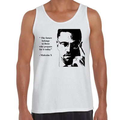 Malcolm X Future Quote Men's Tank Vest Top S / White