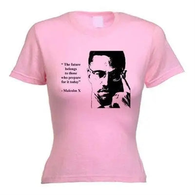 Malcolm X Quote Women's T-Shirt XL / Light Pink