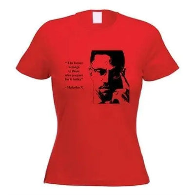 Malcolm X Quote Women's T-Shirt XL / Red