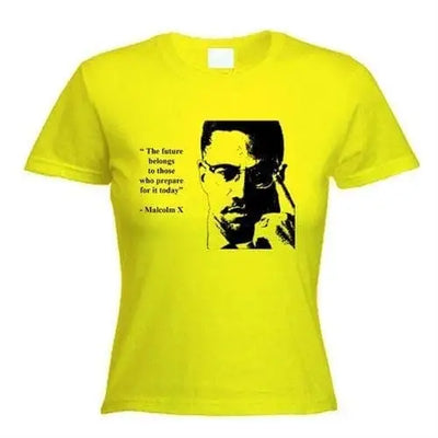 Malcolm X Quote Women's T-Shirt XL / Yellow