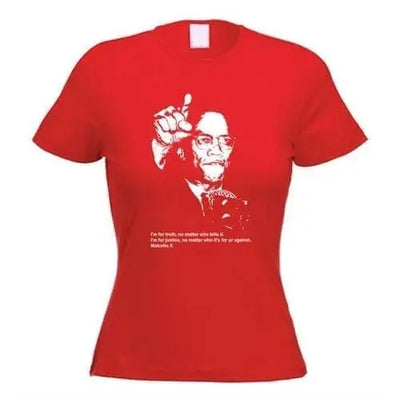 Malcolm X Women's T-Shirt L / Red