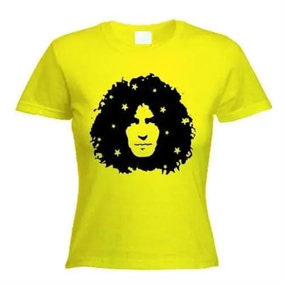 Marc Bolan Stars Women's T-Shirt M / Yellow