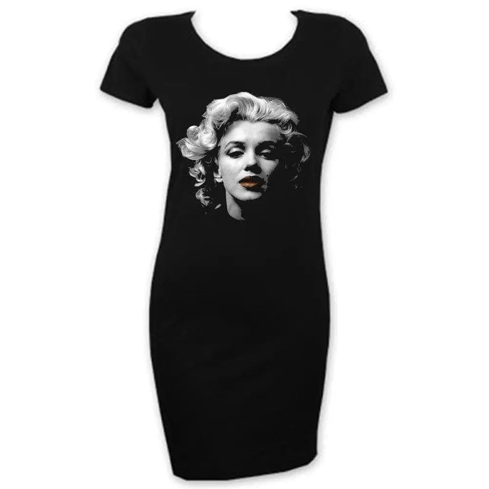 marilyn monroe t shirt dress Marilyn Monroe Big Face Long Sleeve T Shirt Dress Women's Size S B