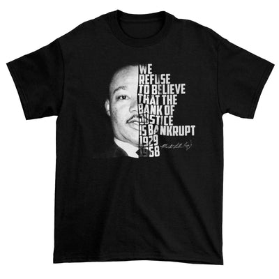 Martin Luther King Bank Of Justice Quote Men's T-Shirt S
