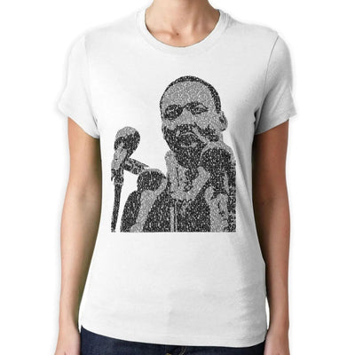 Martin Luther King Microphone Design Women's T-Shirt XL