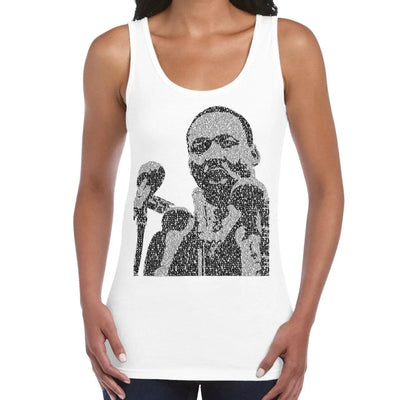 Martin Luther King Microphone Design Women's Tank Vest Top XXL