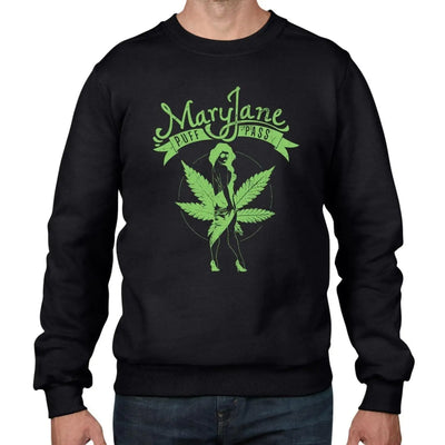 Mary Jane Marijuana Cannabis Men's Sweatshirt Jumper L / Black