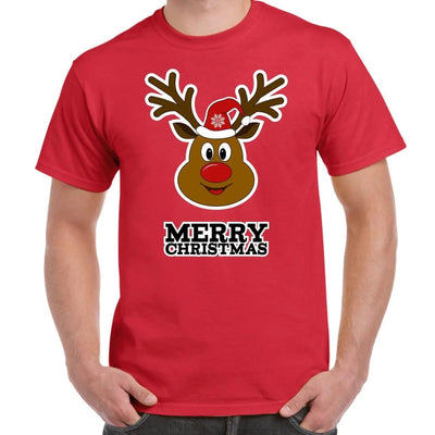 Merry Christmas Rudolph Funny Men's T-Shirt XXL