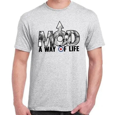 Mod A Way Of Life Men's T-Shirt M / Light Grey