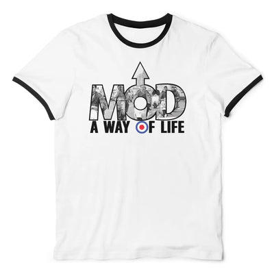 Mod A Way Of Life Ringer Style T-Shirt XL