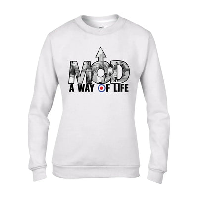 Mod A Way of Life Women's Sweatshirt Jumper L / White