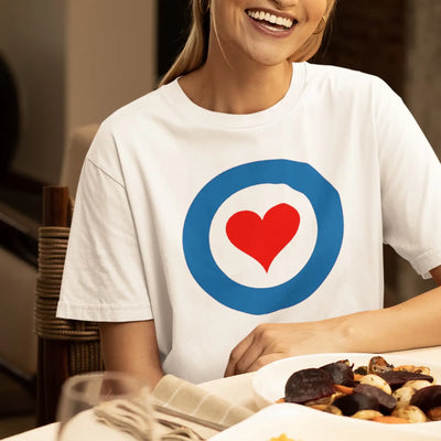Mod Target Heart Women’s T-Shirt - Womens T-Shirt