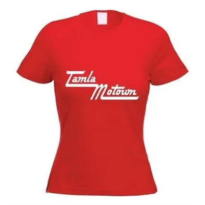 Motown Records Across Logo Women's T-Shirt L / Red