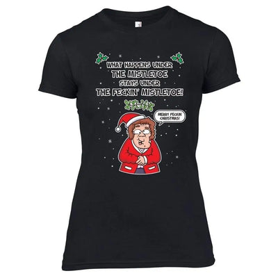 Mrs Browns Boys Mistletoe Women's Christmas T-Shirt