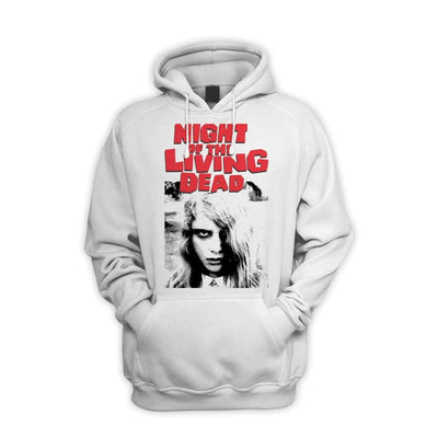 Night Of The Living Dead Zombie Girl Men's Pouch Pocket Hoodie Hooded Sweatshirt S / White
