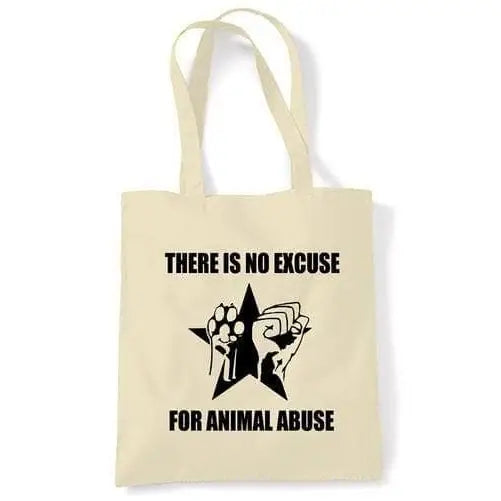 No Excuse For Animal Abuse Shoulder bag Cream